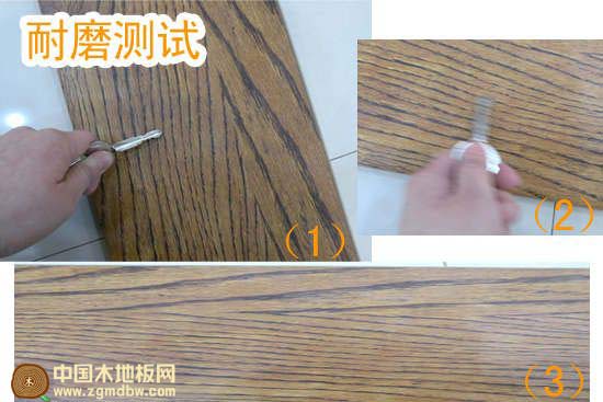 尚古年轮白帝青枫地板 耐磨性测试